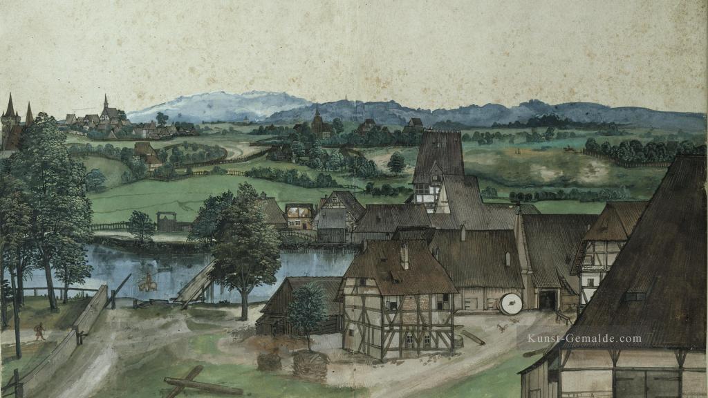 Watermill Drahtzug Mühle Albrecht Dürer Ölgemälde